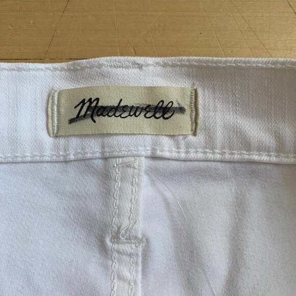 MADEWELL BNWOT Womens 9" Mid-Rise Skinny White Jeans New Button Fly - Picture 6 of 13